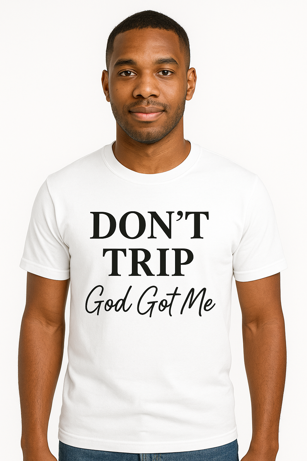 “DON’T TRIP God Got Me” Faith Tee - Image 3